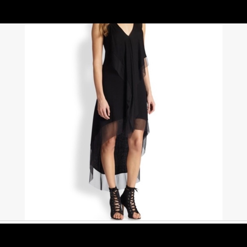 BCBG MaxAzria “Cydnee” Hi/Lo Black Dress